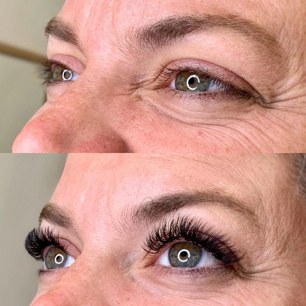 Volume Eyelash Extensions Before & After