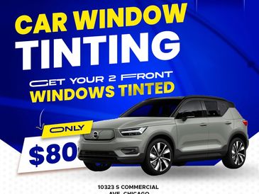 promo 2 front windows tinted for $80 in Chicago