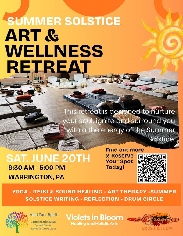 Summer Solstice Art &amp; Wellness Retreat promoting healing and creativity.