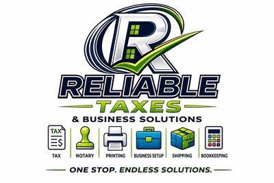 Tax, notary, bookkeeping, shipping, printing, and business setup services.