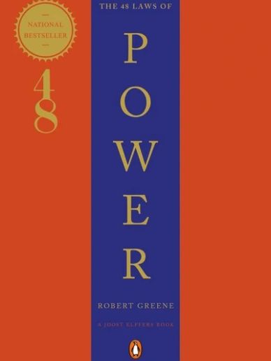 Cover of the book 'The 48 Laws of Power' by Robert Greene.