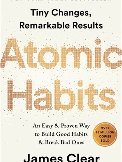 Book cover of Atomic Habits by James Clear.