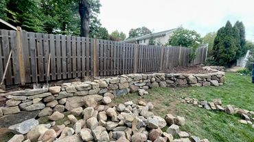 natural stone retaining wall