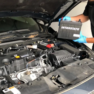 A home delivery and installation of a car battery