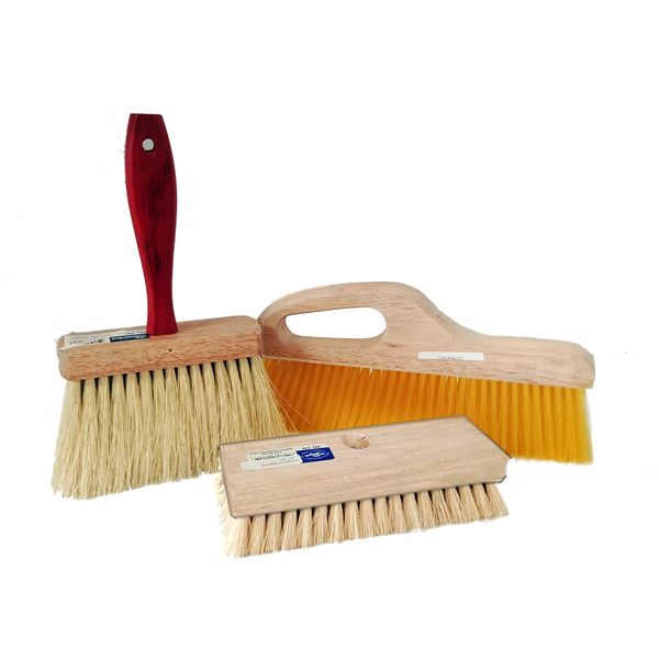 concrete/masonry finishing brushes, natural and synthetic fibers