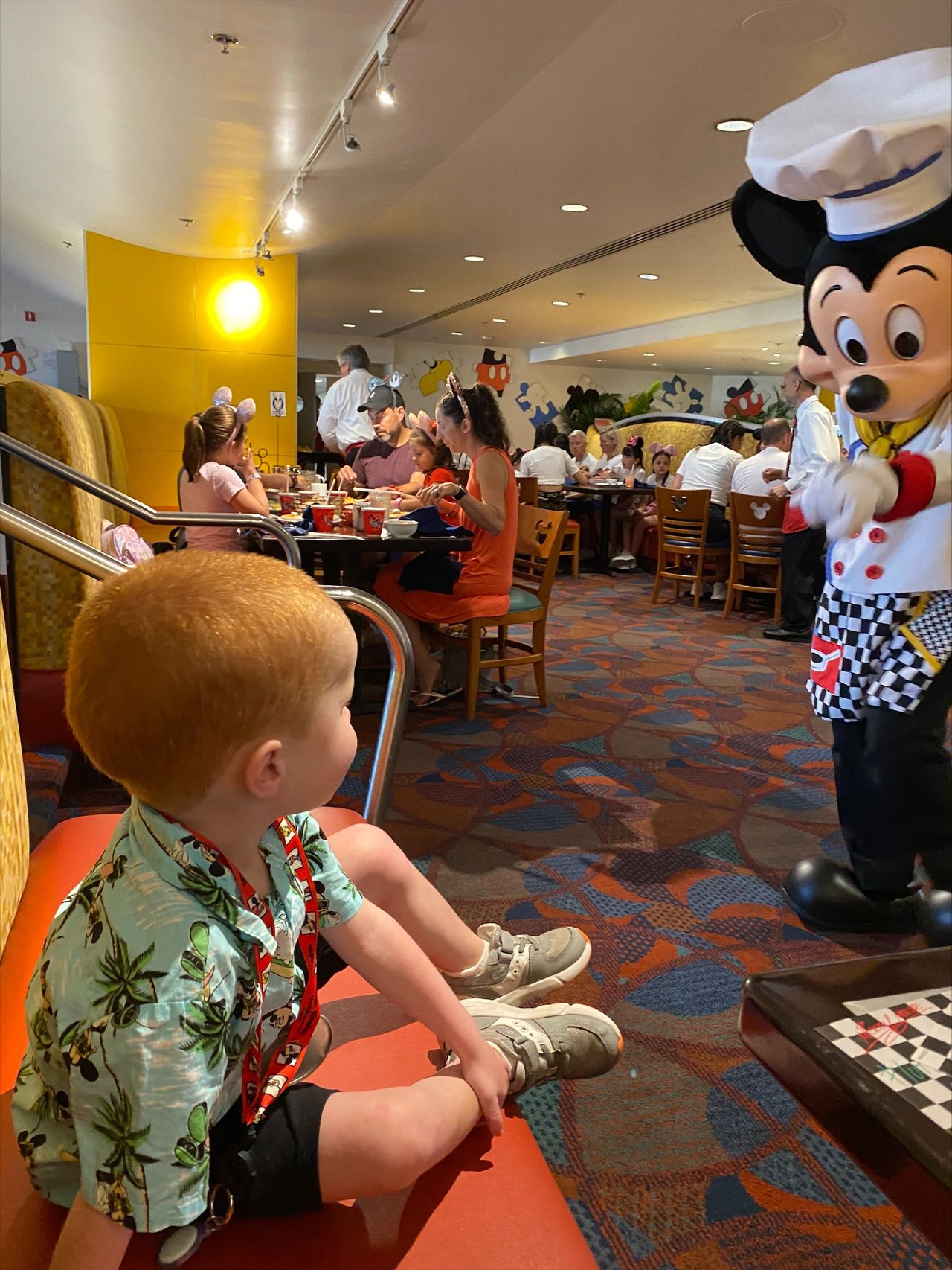 Chef Mickey's boy and Mickey mouse 
