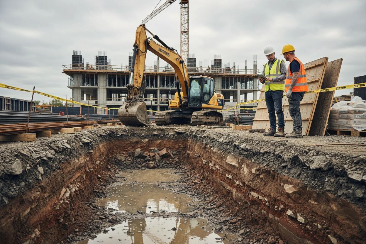 Figure 6 - Construction-Site photo showing unexpected Difficult Ground Conditions