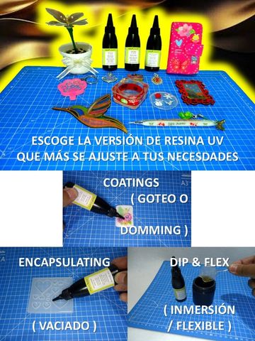 Resinas UV para Encapsulado y Manualidades Varias Versiones