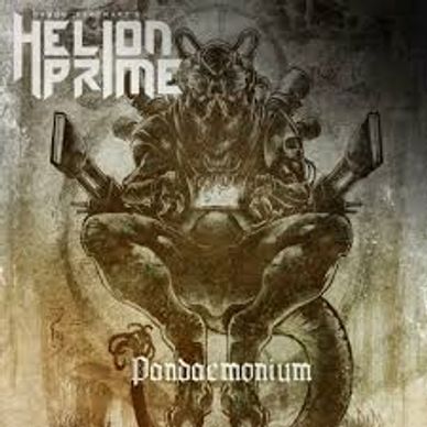 Dark, demonic artwork featuring a rat-like creature for Helion Prime's album cover.
