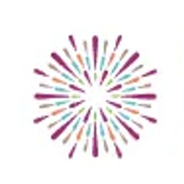 Colorful radial bursts design.