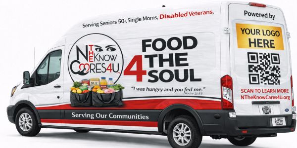 Food 4 The Soul community service van for seniors and disabled veterans.