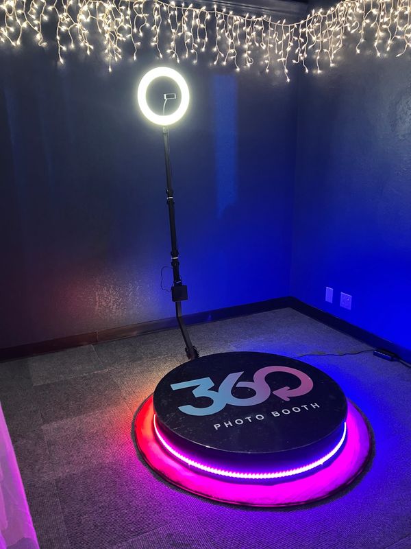 The complimentary 360 video booth at Chelsea Party Loft in Chelsea, Michigan. 