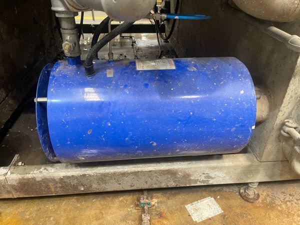 Lanemark TX40 gas burner fitted to a Unitech basket washer