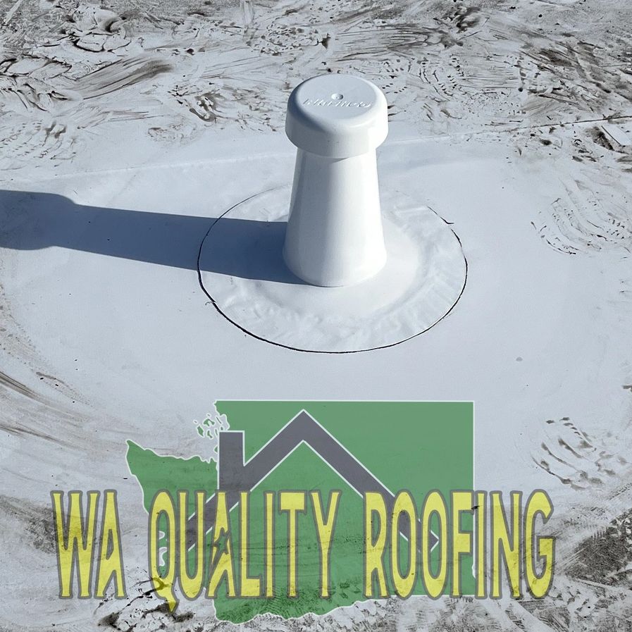 These PVC vents help reduce moisture and release trapped air in the attic. Call WA Quality Roofing!