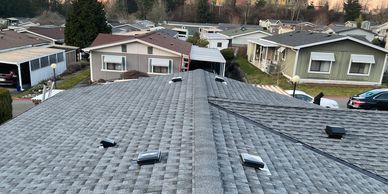 We upgraded the home with premium GAF HDZ® shingles in Pewter Gray, providing unmatched durability.