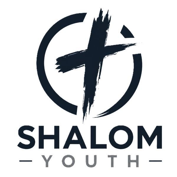 Logo of Shalom Youth with a cross symbol.