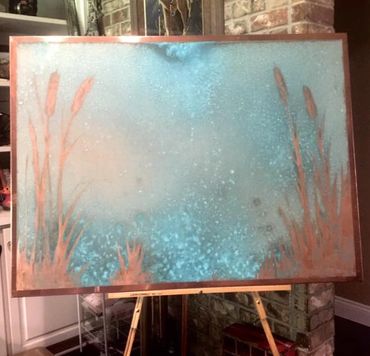 Copper patina / verdigris wall art