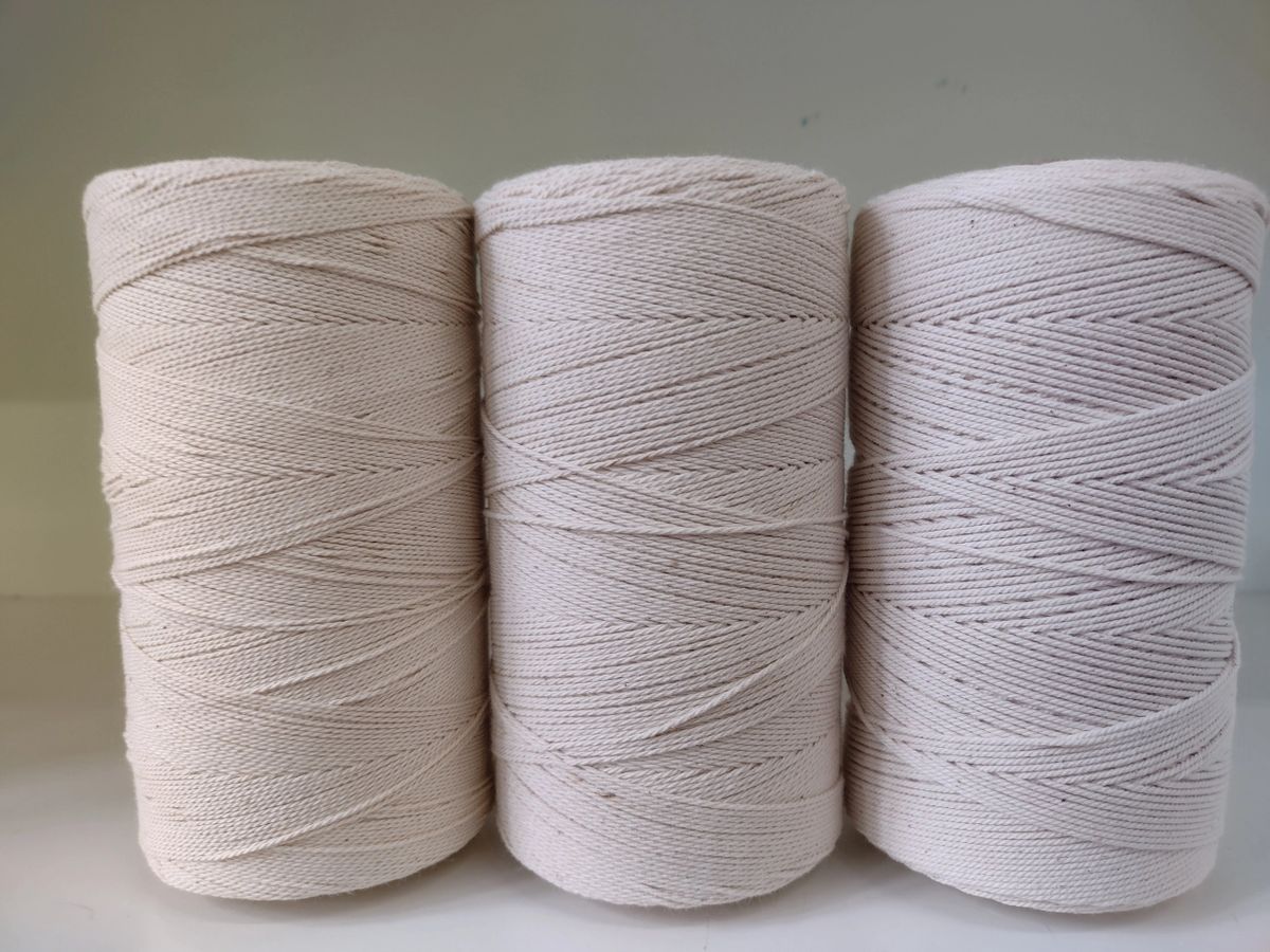 Seine Twine, Cotton by Maurice Brassard, one pound spool 3 weight options  for weaving and macrame