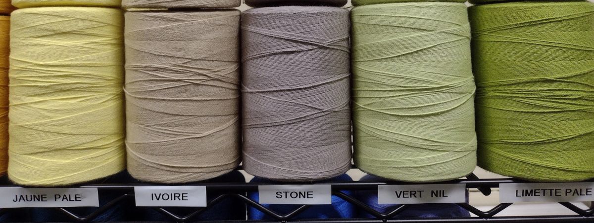 8/2 Cotton Yarn, Maurice Brassard, 1/2 pound spool- 30+ colors to choose  from (others can be ordered) (Color: Seaton)