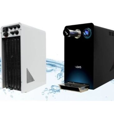Two modern water purification devices with sleek designs.