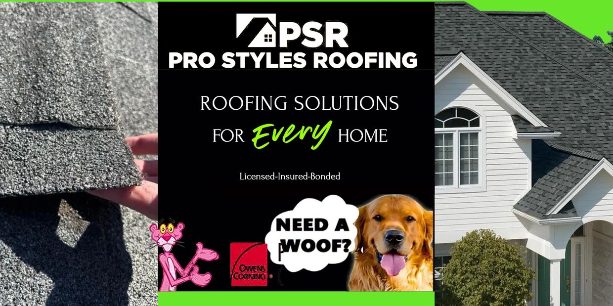 Ad Heading for website page of Pro Styles Roofing.