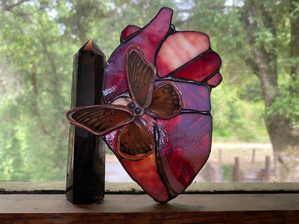 Custom heart & butterfly piece 