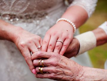 hands holding, wedding photography