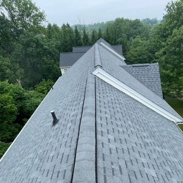Shingle roof replacement in Knoxville, MD.