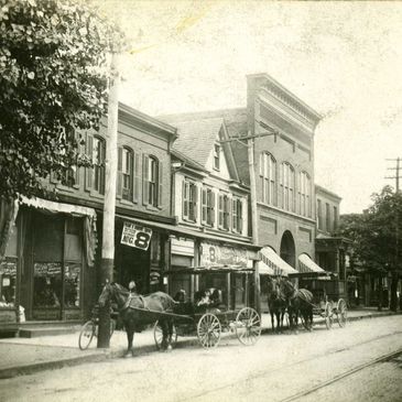 Historic photo of downtown Huntingdon, Pennsylvania