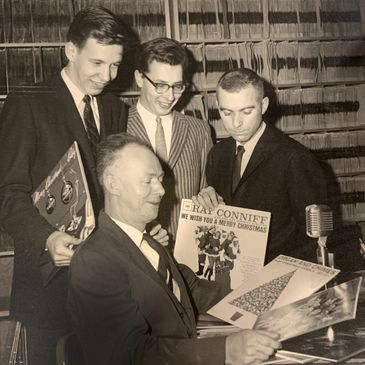 Grandpa at WHUN Radio Station in Huntingdon, Pennsylvania