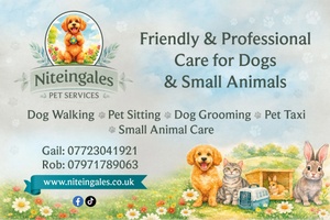 Niteingales Dog Grooming 
& 
Snack Shack 