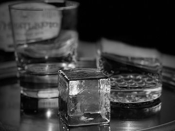 Clear high end crafted ice cube