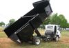 Split mulch dump with swinging side and rear doors