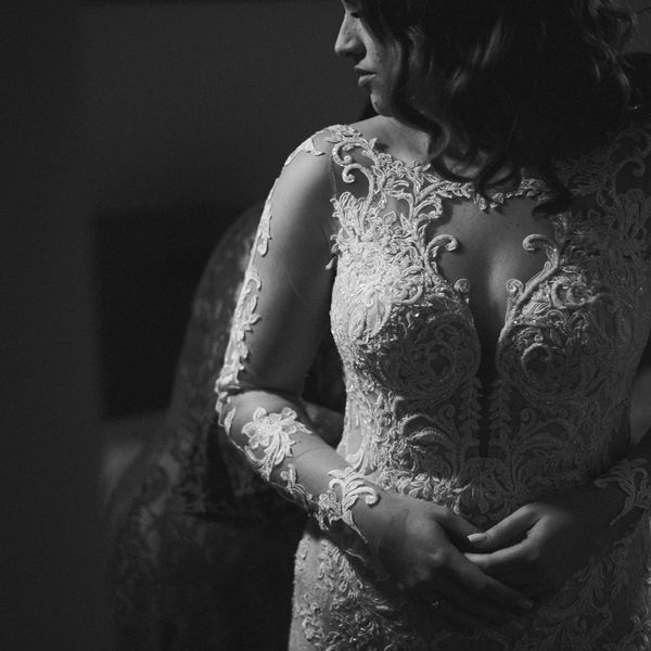 Bride getting ready