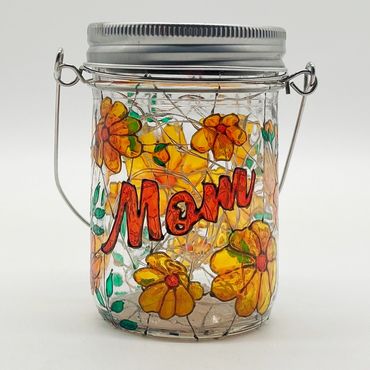 Mom Garden Light with tangerine flowers