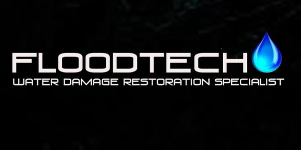 Logo for FloodTech, water damage restoration specialist.