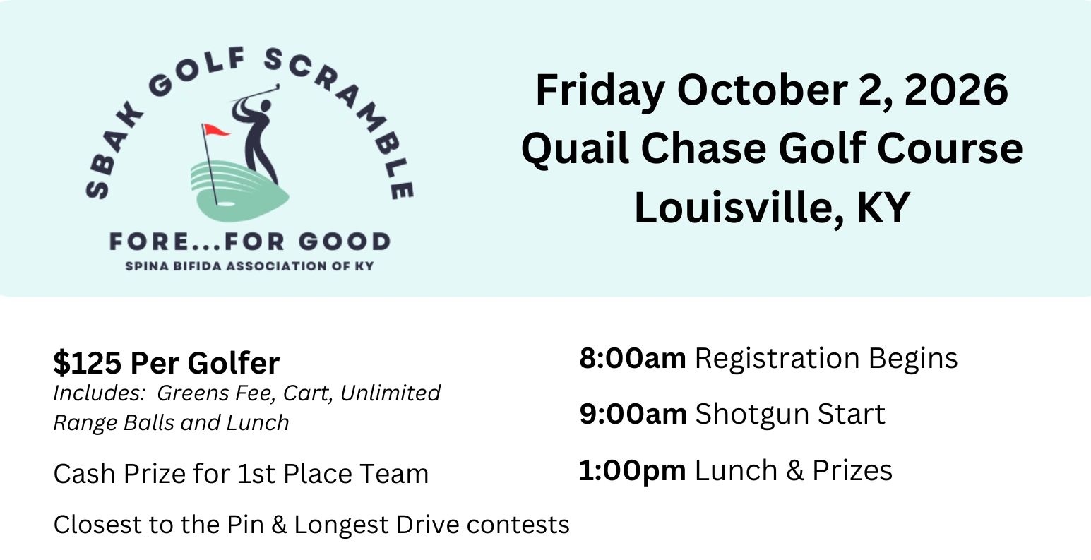 SBak Golf Scramble charity event on October 2, 2026, in Louisville, KY.