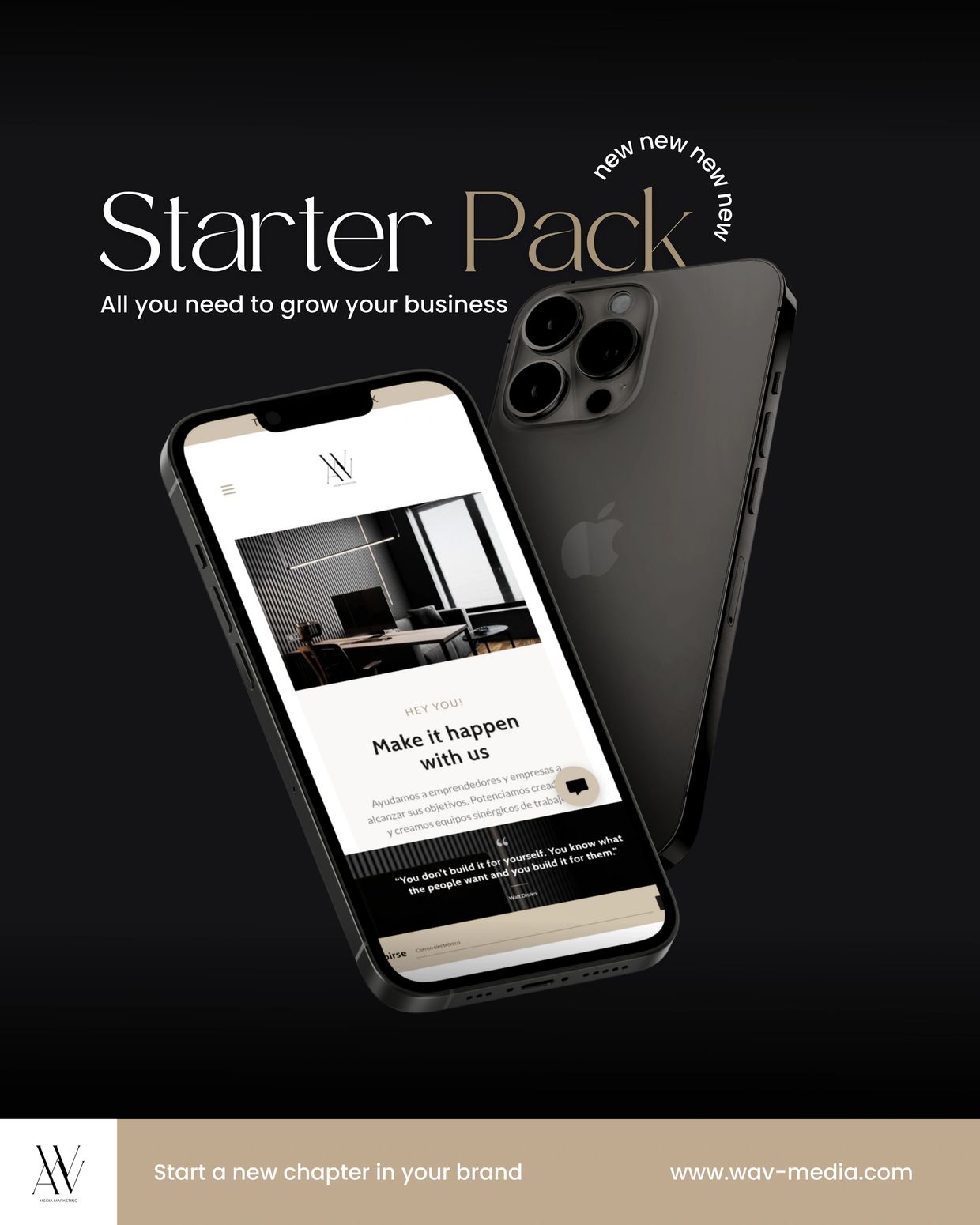 Coming soon: WAV starter pack. Our best-selling kit to boost your business and help you grow faster 