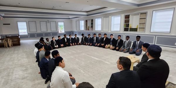 Quran students in islamic school in islamic education in the masjid.
