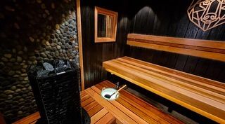 The spa zone and rest area. Sauna house. Bonum Home Improvement.