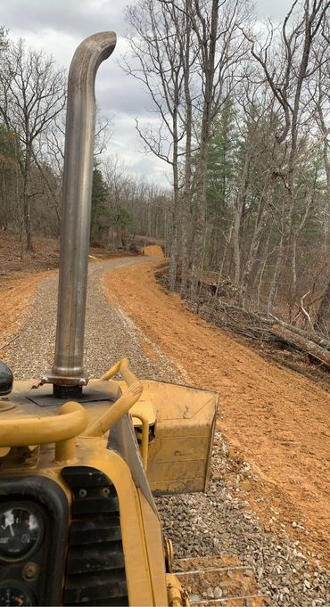 driveway build with dozer