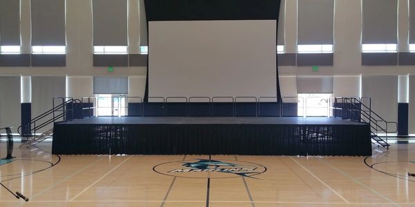 4 ft stage rental with safety rails
