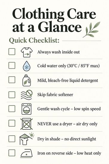 Special care to keep your products looking fresh and new for as long as possible