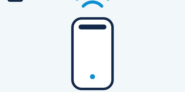 Smartphone icon with Wi-Fi signal symbol.