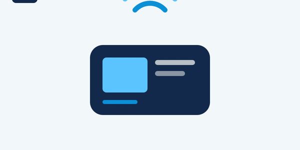 Icon of a digital ID card with signal waves above.