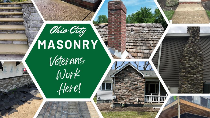 Chimneys, stone veneer, step rebuild, tuckpointing, chimney rebuild