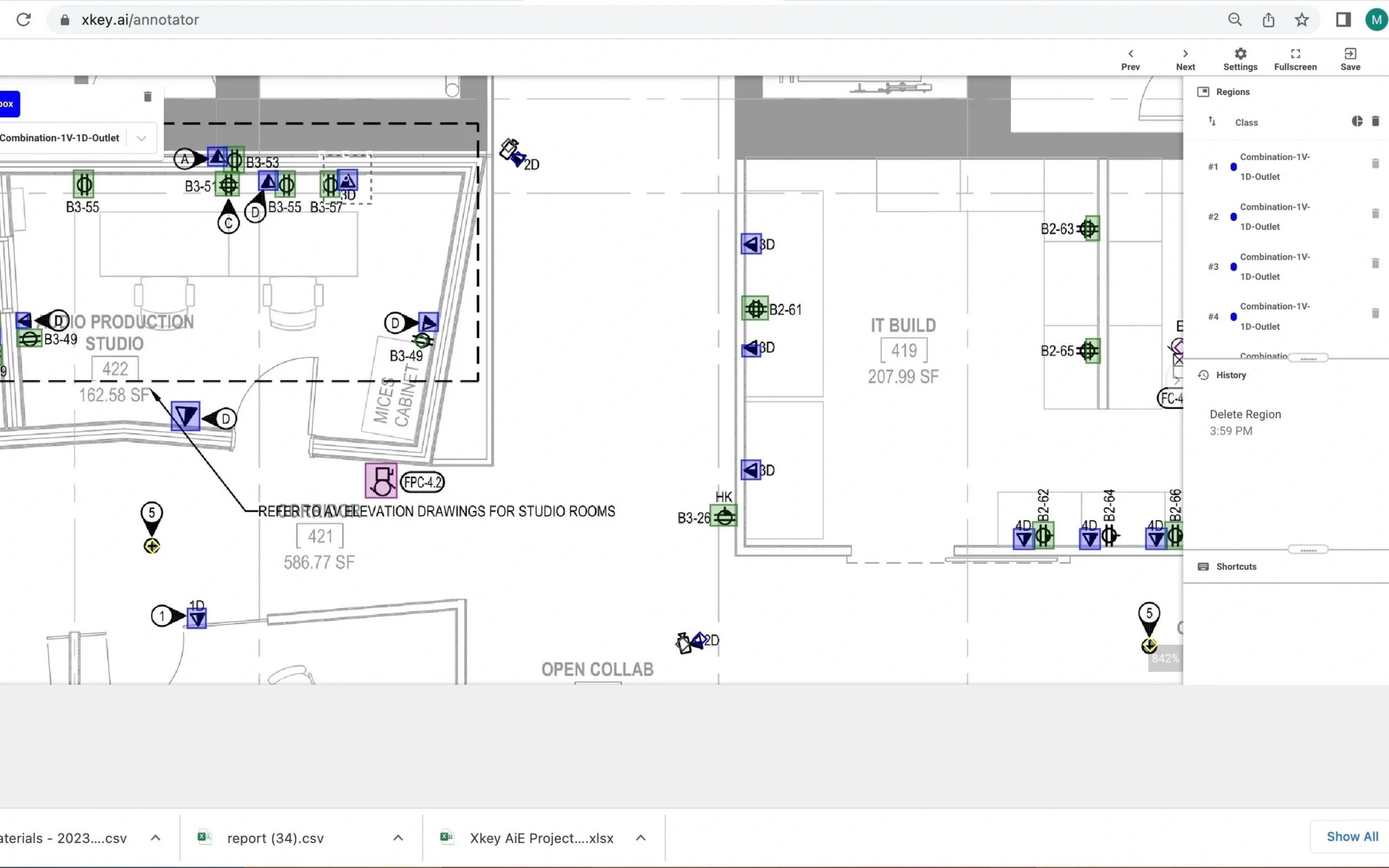 AiE, ai assisted electrical estimation. Quantity counts and annotations 