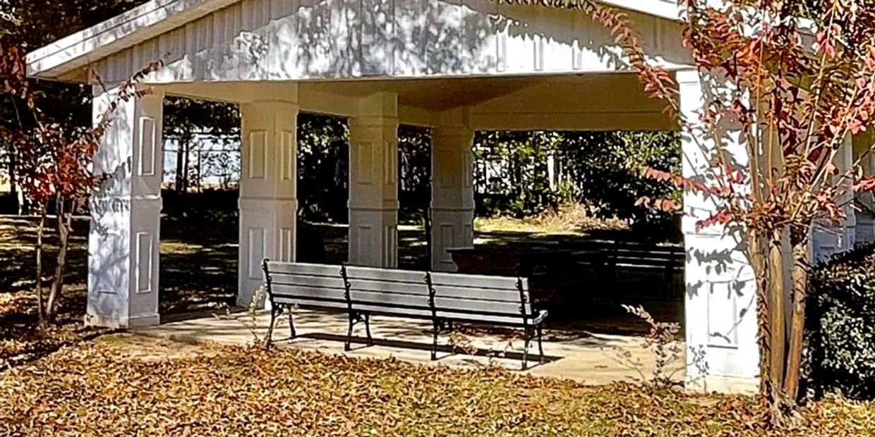 sitting area in the park