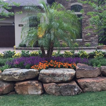 pavers, landscape lighting, landscape in The Woodlands Texas