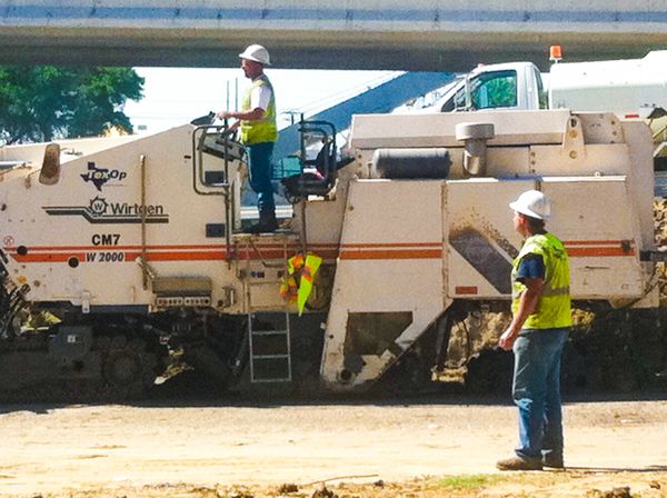 TexOp Construction Equipment Operators working on Milling Machine